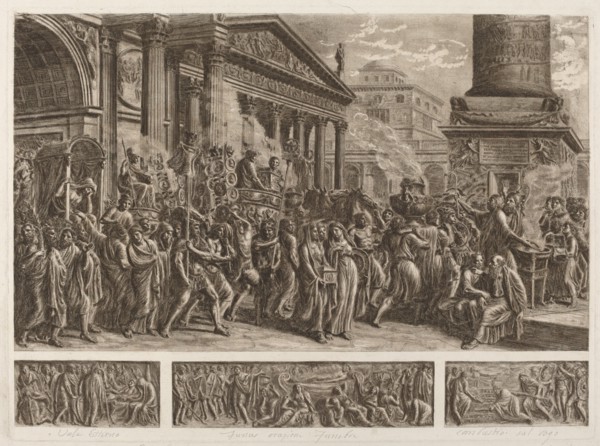 The Ashes of Trajan Carried in a Triumphal Procession.