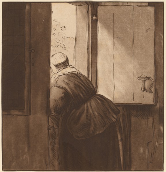 Woman Leaning over a Lower Door, 1761, published 1765.