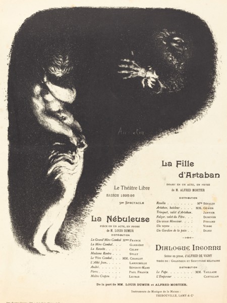 La Fille d'Artaban; La Nébuleuse; Dialogue inconnu, 1896.
