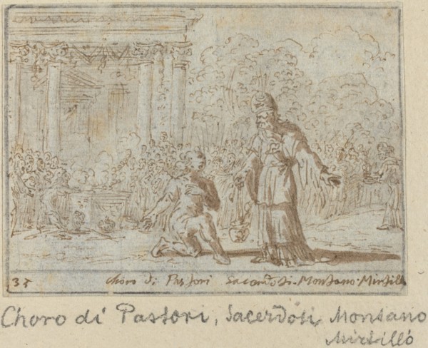 Chorus of Shepherds and Priests: Montano, Mirtillo, 1640.