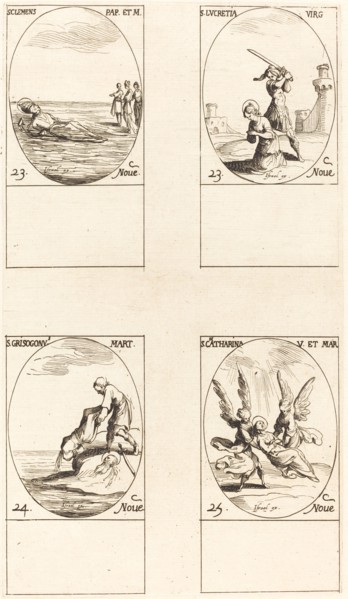 St. Clement; St. Lucretia; St. Chrysogonus; St. Catharine.