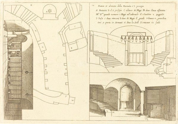Plan and Elevation of the Church of the Holy Nativity, 1619.