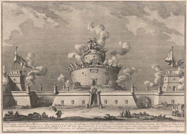 The Prima Macchina for the Chinea of 1759: A Fortress, 1759.