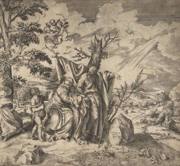 The rest of the Holy Family on their flight to Egypt, 1531-76.