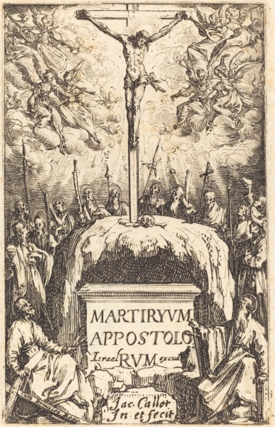 Title Page for "The Martyrdoms of the Apostles", c. 1634/1635.
