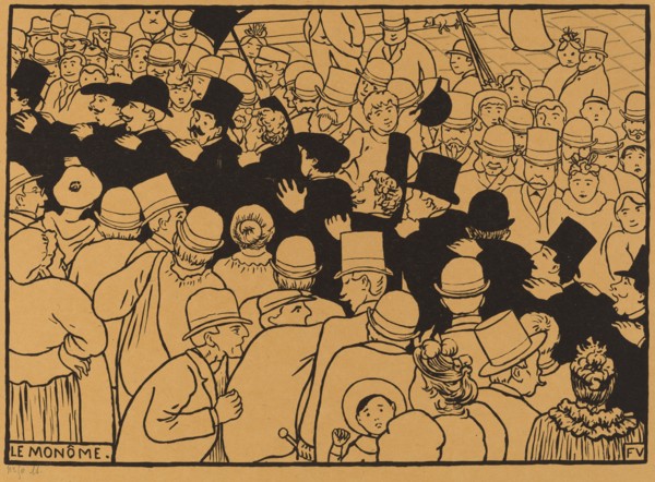 Le Monôme (Parading through the Streets in Single File), 1893.