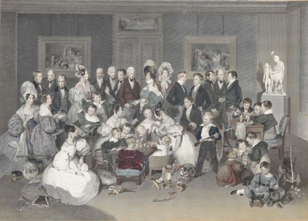 The Austrian imperial family in 1834, 1834. Private Collection.