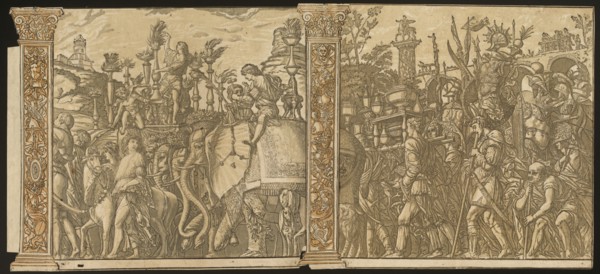The Triumph of Julius Caesar [no.5 and 6 plus 2 columns], 1599.