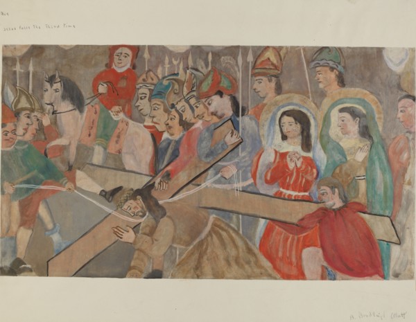 Station of the Cross No. 9: Jesus Falls the Third Time, c. 1936.