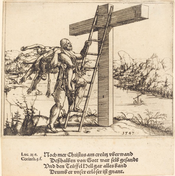 Christ Ascending the Cross with Sin, Death, and the Devil, 1547.