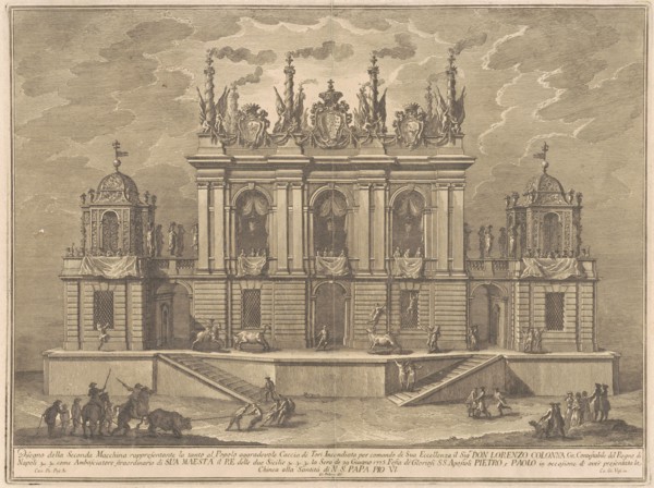 The Seconda Macchina for the Chinea of 1775: A Bull-fight, 1775.