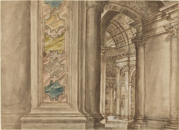 The Interior of Saint Peter's, Rome, first quarter 17th century.