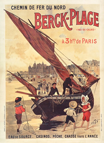 Chemins de fer du Nord. Berck-Plage, c. 1910. Private Collection.
