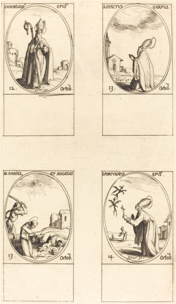 St. Maximilian; St. Carpus; St. Daniel and Angelus; St. Fortunatus.