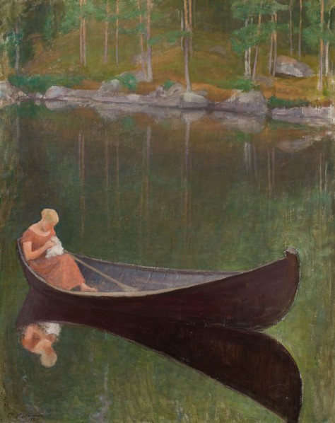 Woman in a Boat, 1924. Found in the collection of Ateneum, Helsinki.