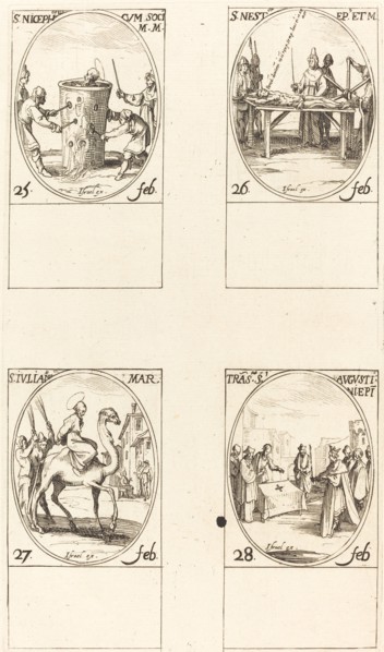 St. Nicephorus; St. Nestor; St. Julian; Translation of St. Augustin.