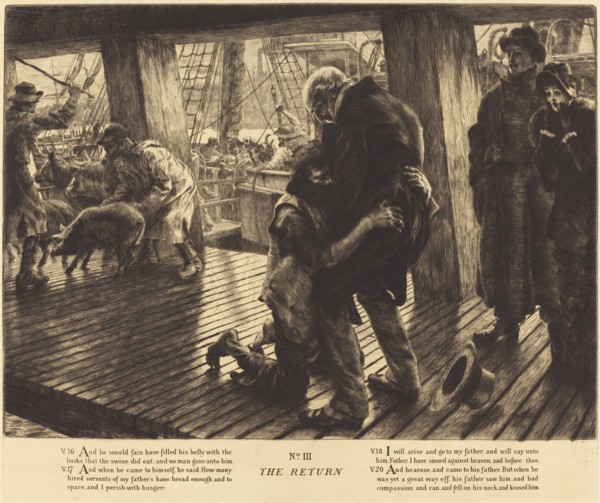 The Return, 1882. [Illustration to the parable of the Prodigal Son].