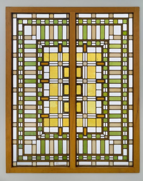 End Windows from the Living Room Skylights of the Martin House, 1904.