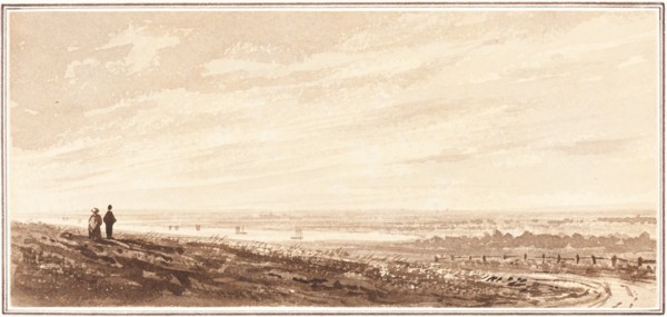 Figures Overlooking a Bay near the Mouth of the Paye, Lincolnshire, 1849.