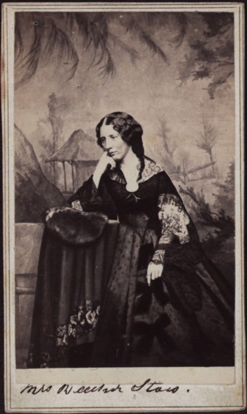 Portrait of Harriet Beecher Stowe (1811-1896), ca 1860. Private Collection.