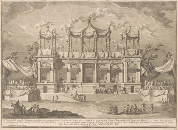 The Seconda Macchina for the Chinea of 1770: The Fish Market Portico, 1770.