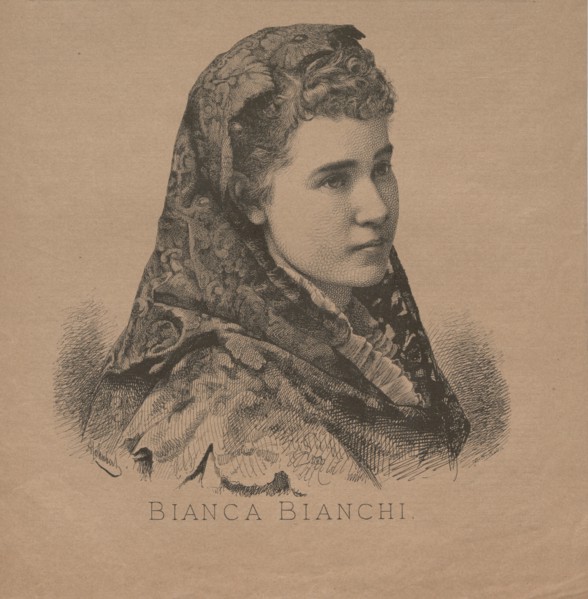 Portrait of the Opera singer Bianca Bianchi (1855-1947), 1879. Private Collection.