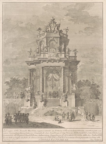The Seconda Macchina for the Chinea of 1782: A Countryside Festival at Night, 1782.
