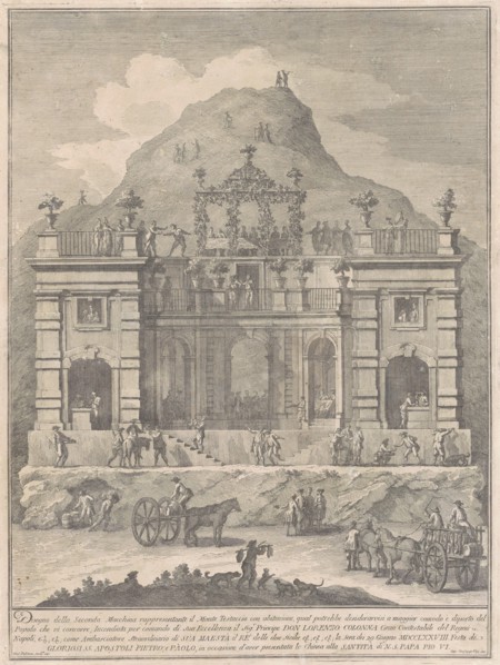 The Seconda Macchina for the Chinea of 1778: A Dwelling near Monte Testaccio, 1778.