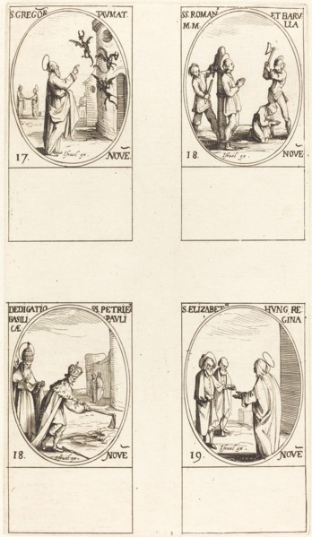 St. Gregory; Sts. Romanus & Barulla; Dedication of the Basilicas of SS. Peter & Paul.