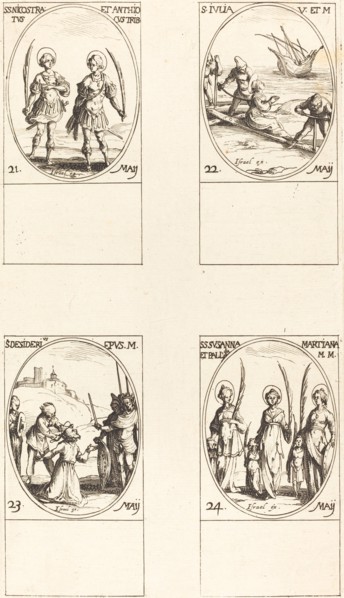 Sts. Nicostratus and Anthiocus; St. Julia; St. Desiderius; Sts. Susanna, Palladia, an.