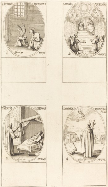 St. Peter, Apostle; St. Mary of Angels; Discovery of the Body of St. Stephen; St. Dom.