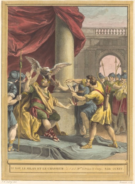 Le roi, le milan, et le chasseur (The King, the Kite, and the Hunter), published 1759.