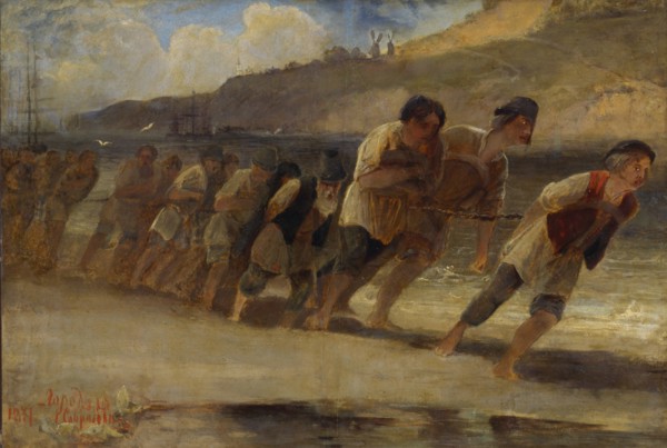 Burlaks on the Volga, 1871. Found in the collection of State Tretyakov Gallery, Moscow.