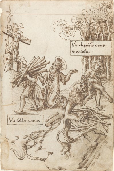 Help Him Who Takes up His Burden, Not Him Who Lays It down [fol. 31 recto], c. 1512/1515.