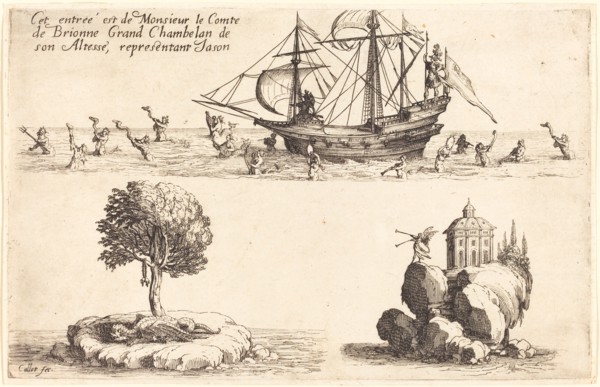 Entry of M. le Comte de Brionne, Grand Chamberlain of His Highness,Representing Jason, 1627. Creator: Jacques Callot.
