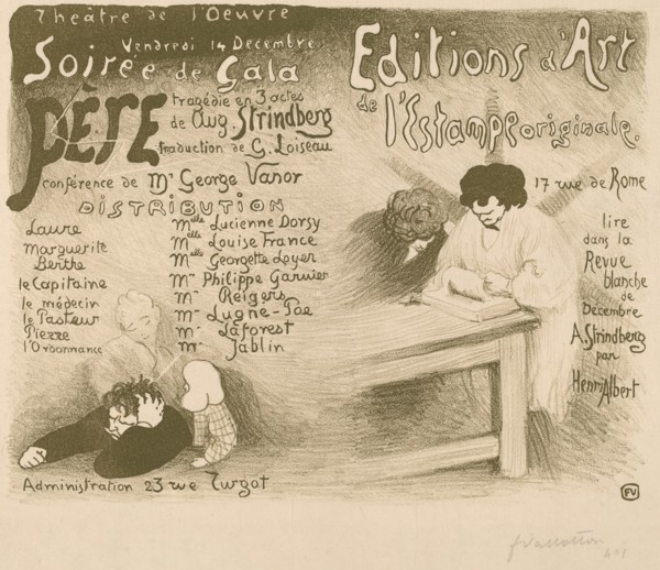 Père: tragédie in 3 actes de Aug. Strindberg, 1894.  Creator: Félix Vallotton.