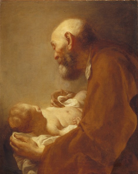 Saint Simon with the Christ Child, 18th century. Creator: Angeli, Giuseppe (1712-1798).