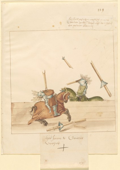 Freydal, The Book of Jousts and Tournament of Emperor Maximilian I: Combats..., Plate 107, c1515. Creator: Unknown.
