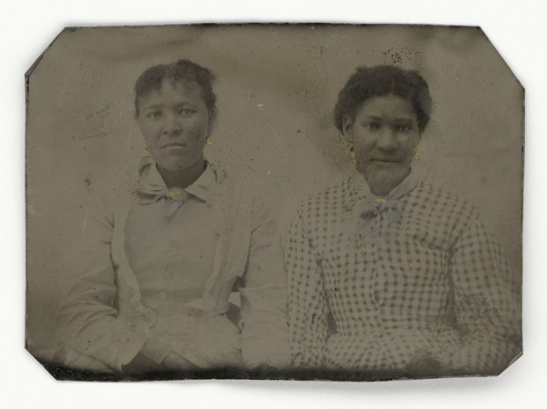 Tintype of two women, 1856-1900. Creator: Unknown.