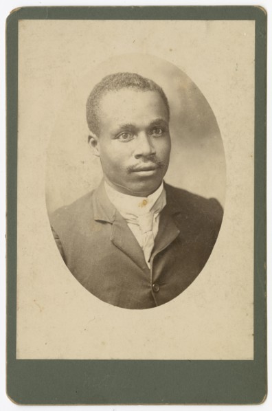 Photograph of a man wearing a suit and necktie, 1890s. Creator: Unknown.