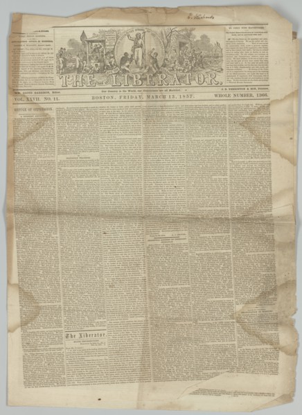The Liberator, Vol. XXVII, No. 11, March 13, 1857. Creator: Unknown.
