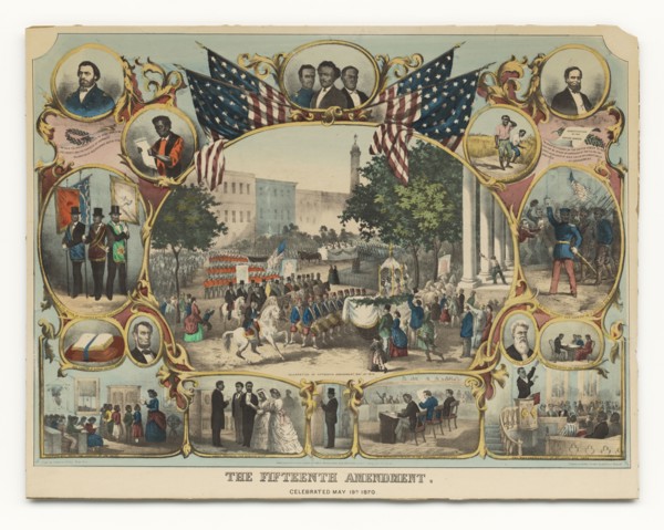 The Fifteenth Amendment. Celebrated May 19th 1870. Creator: Thomas Kelly.