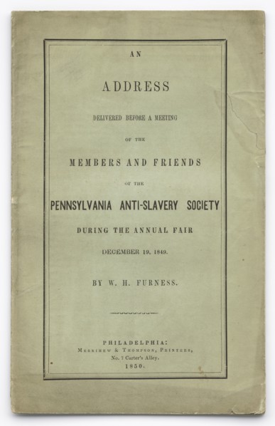 'An Address Delivered Before a Meeting of the Members and Friends of the Pennsylvania'..., 1850. Creator: Unknown.