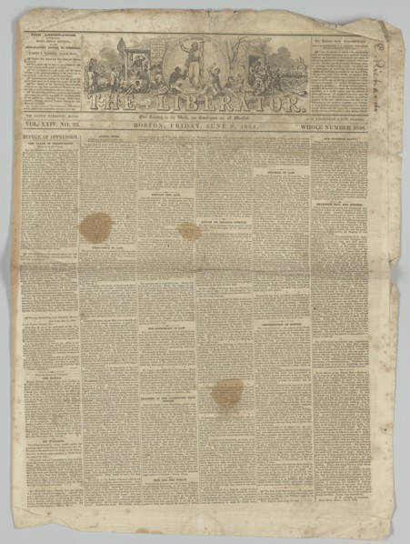 The Liberator, Vol. XXIV, No. 23, June 9, 1854. Creator: Unknown.