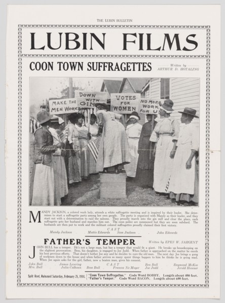 Program for Coon Town Suffragettes, 1914. Creator: Unknown.