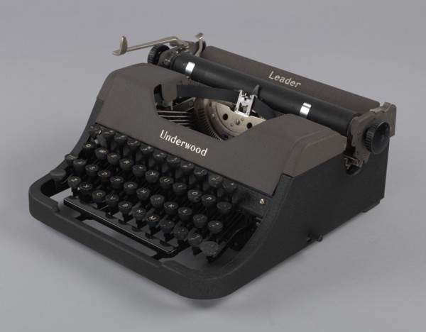 Underwood typewriter and case, ca. 1950. Creator: Underwood Typewriter Company.