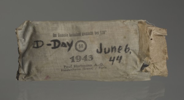 Pack of bandages from D-Day 1944. Creator: Paul Hartmann AG.