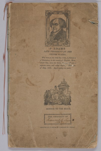 School copy book used by Hannah Amelia Lyons, 1830-1836. Creator: Unknown.