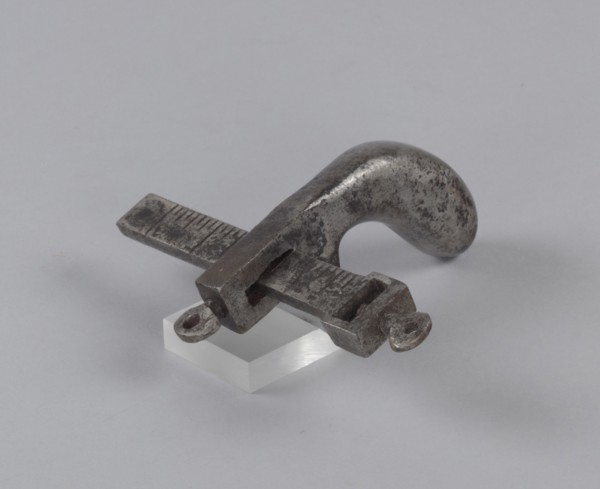 Metal leatherworking gauge, ca. 1850-1900. Creator: Unknown.