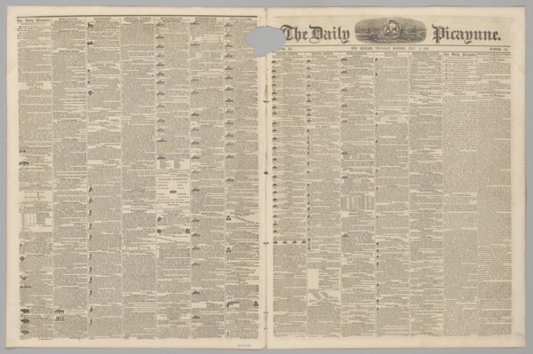 The Daily Picayune, July 10, 1856. Creator: Unknown.